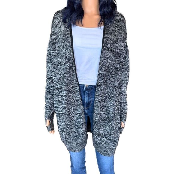 LuluLemon Black White Cardi All Day Merino Wool Cardigan - Picture 4 of 7